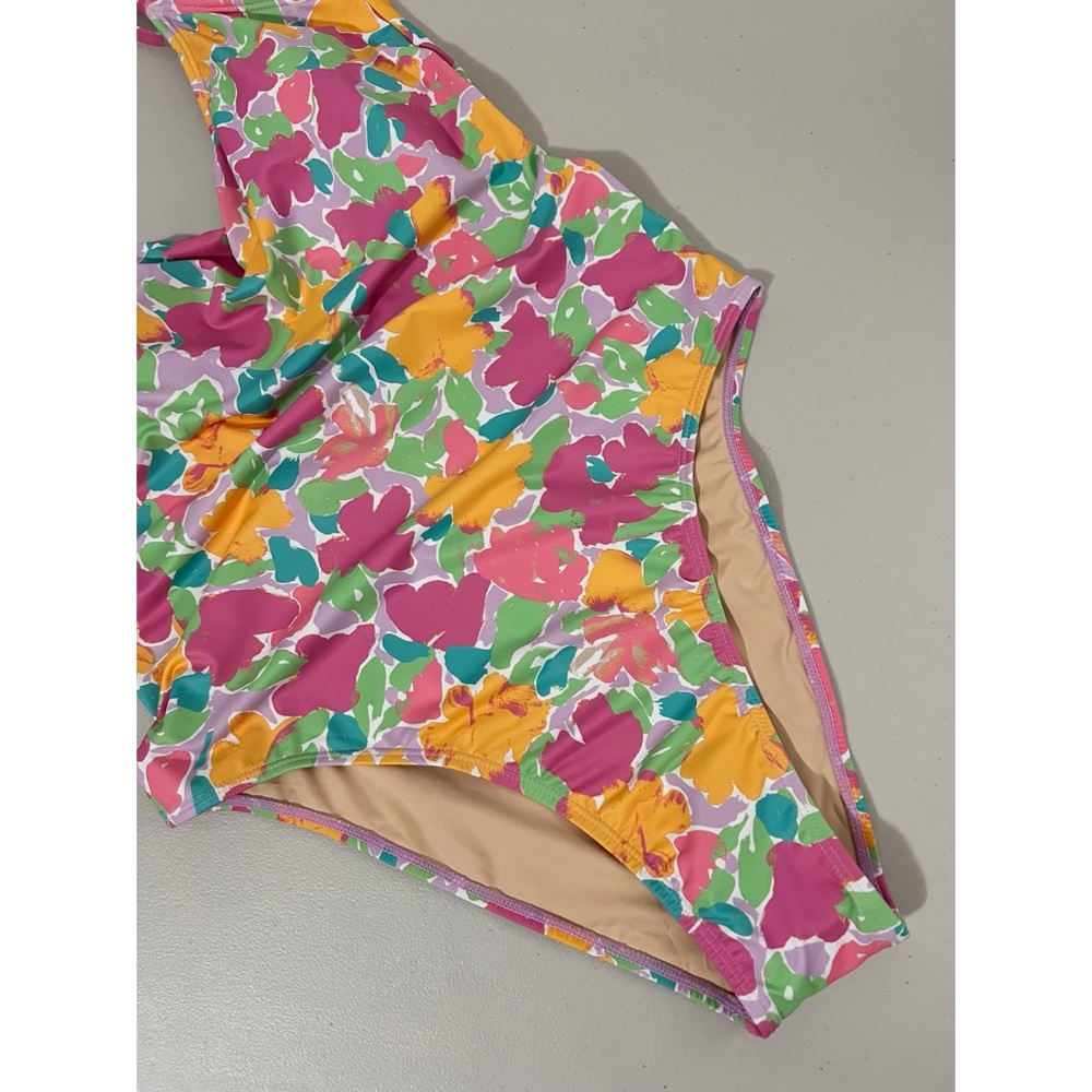 Cotton On Floral Print Cheeky One-Piece Swimsuit Size Medium - Picture 4 of 10